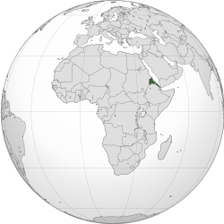 Eritrea en verde